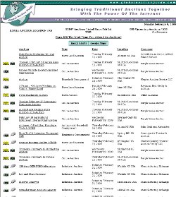 Global Auction Guide lists auctions chronologically Global Auction Guide lists auctions chronologically