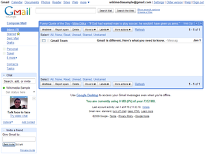 Gmail inbox (July 2009) Gmail inbox (July 2009)