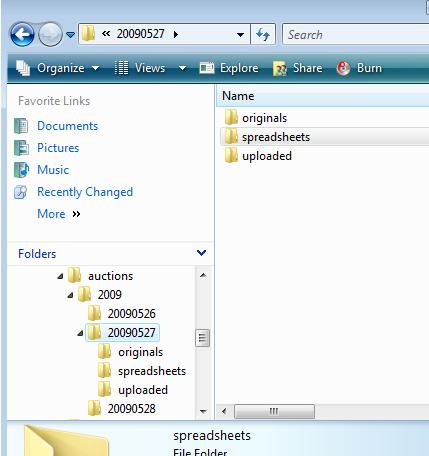 Naming and storing auction data storing auction data