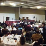 Cathy McBride addresses the association