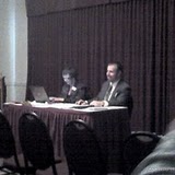 Ladonna Shoen and Bob McBride at the business meeting